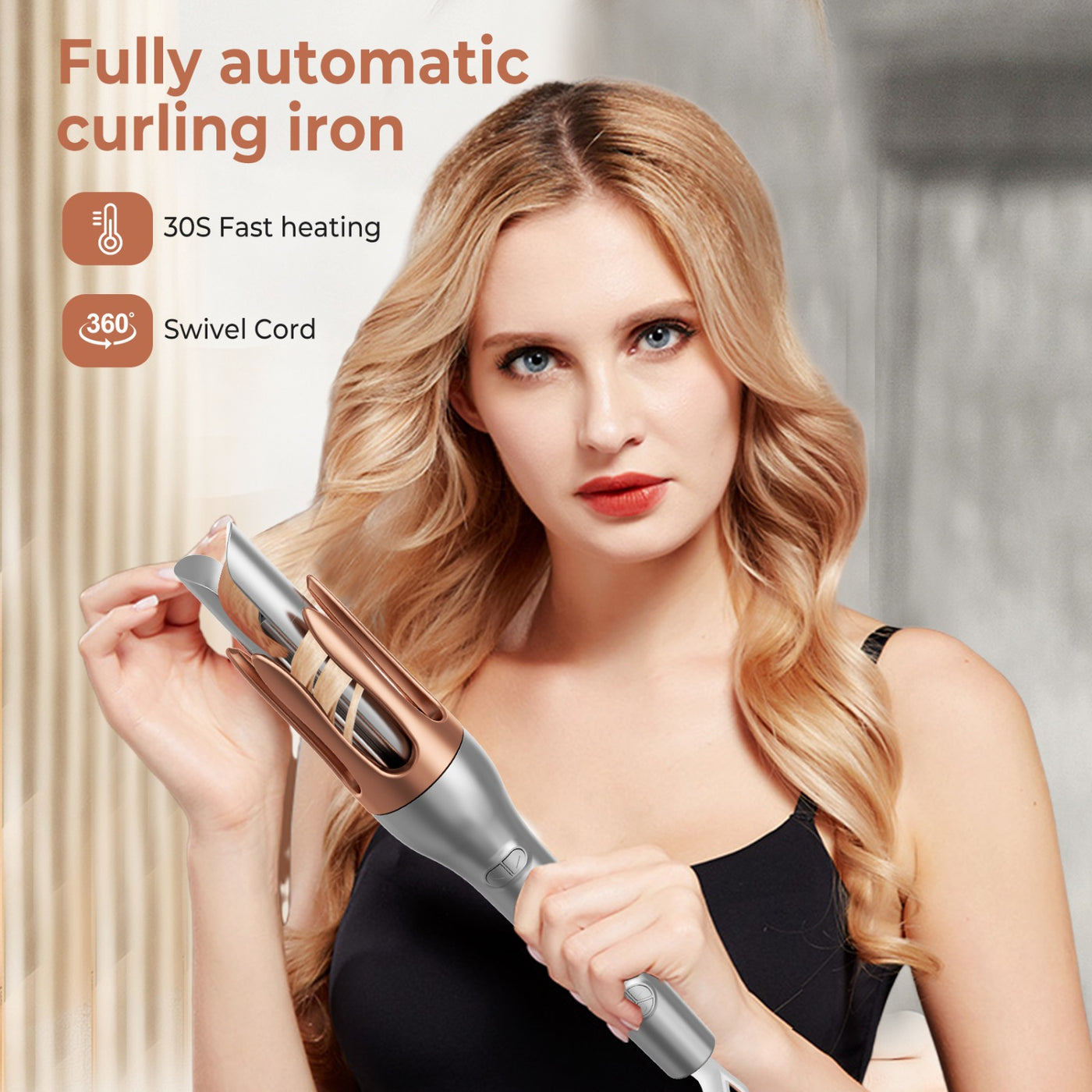 Rotating Electric Curling Iron